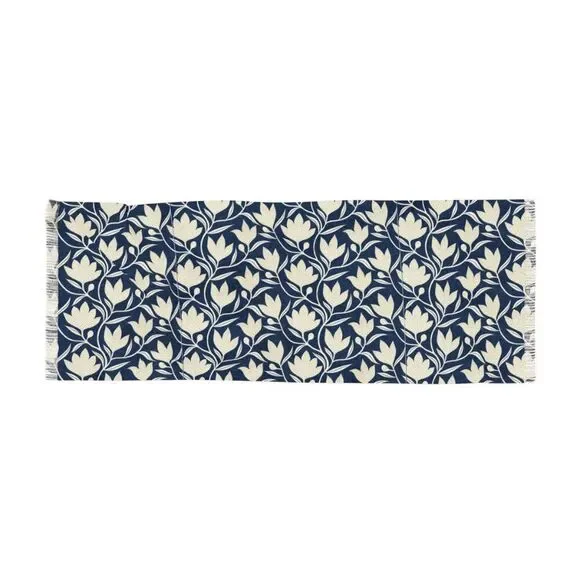 NWT Porter Anna- Navy & Gold Women's Scarf in Magnolia - Picture 5 of 5